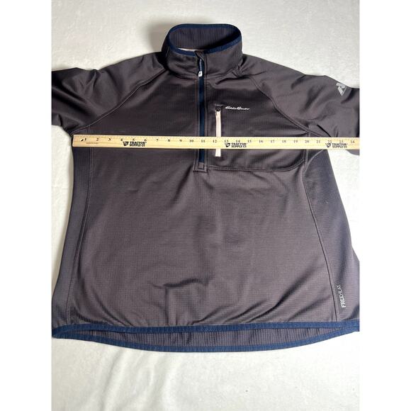 Eddie Bauer First Ascent Womens 1/4 Zip Grid Fleeve Pullover Shirt Brown Size XL - Picture 8 of 11